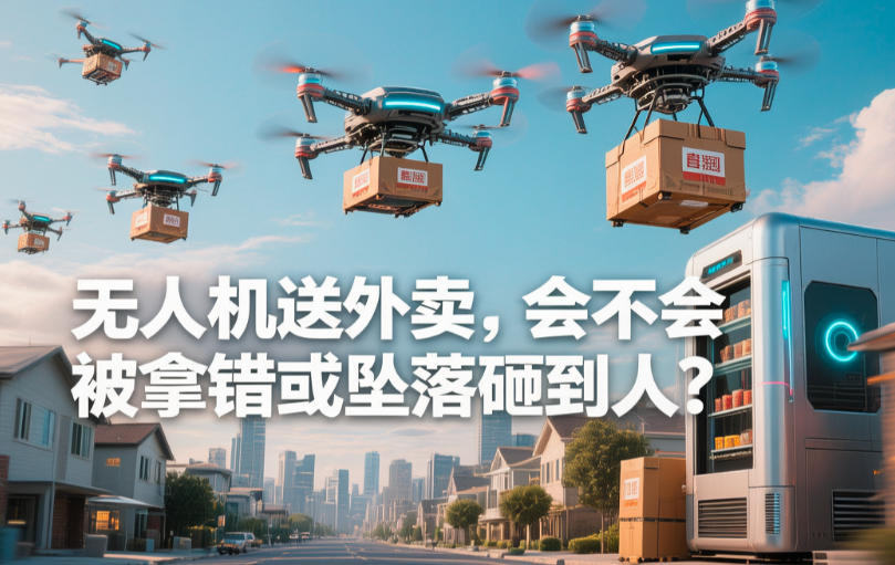 无人机送外卖，会不会被拿错或坠落砸到人？