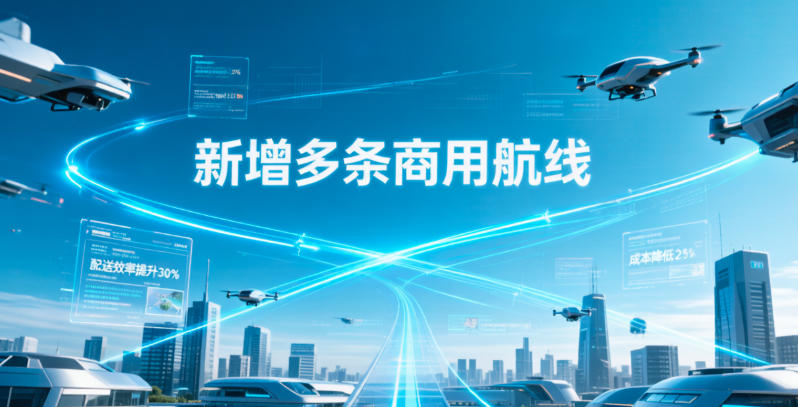  低空物流配送航线新增多条商用航线