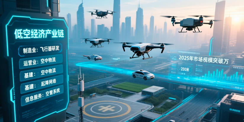 低空经济全产业链：制造、运营、基建、信息服务一个不能少(图1)