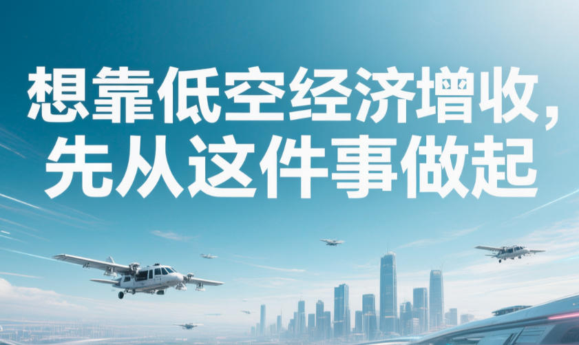 想靠低空经济增收，先从这件事做起(图1)