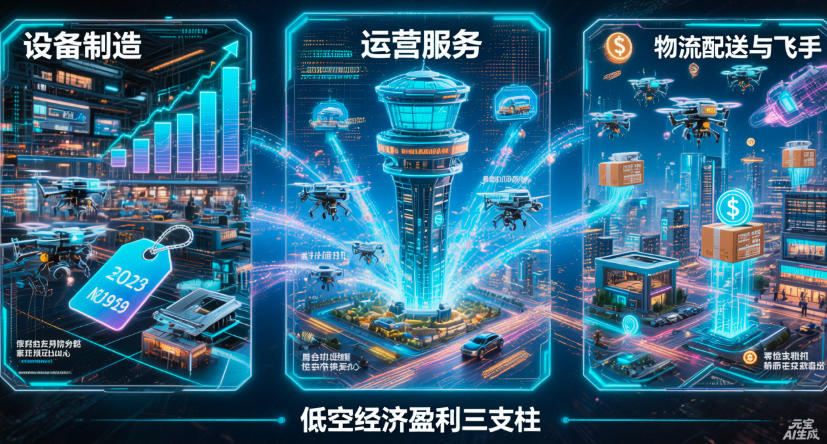 揭秘低空经济，运营、物流、飞手三大盈利点(图1)