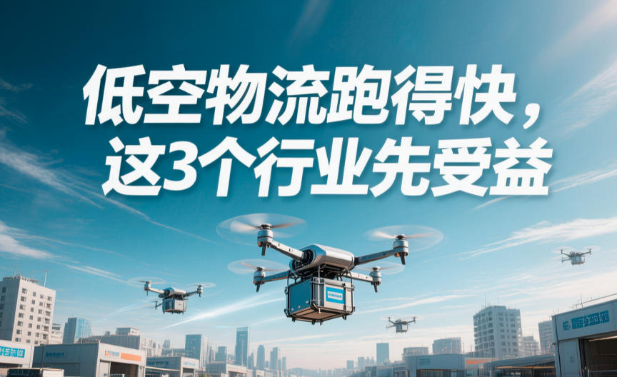 低空物流跑得快，这3个行业先受益