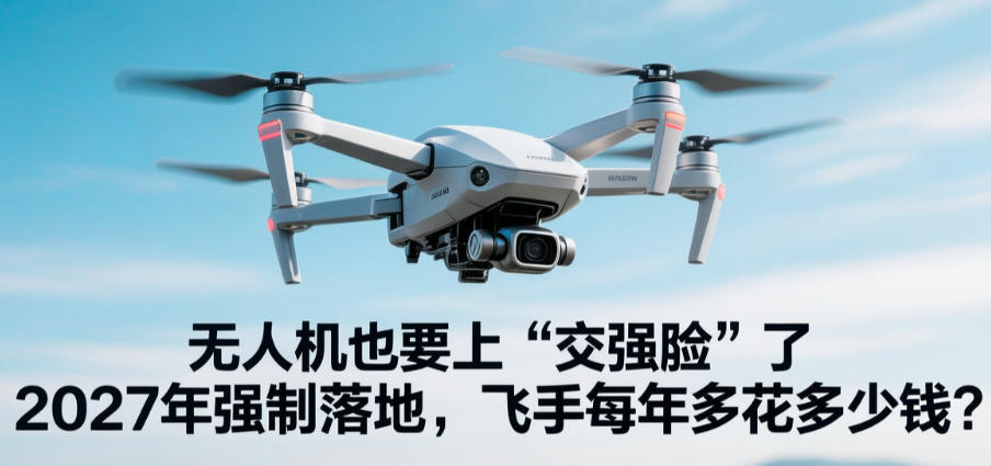 无人机也要上“交强险”了！2027年强制落地，飞手每年多花多少钱？(图1)