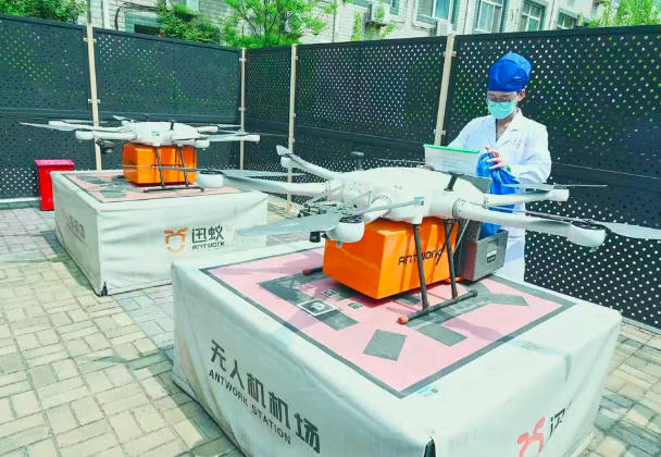 石家庄栾城，急救药由无人机12分钟直达乡镇，比开车快一倍