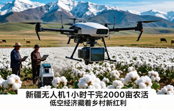 新疆无人机1小时干完千亩农活,低空经济藏着乡村新红利(图1) 新疆无人机1小时干完千亩农活,低空经济藏着乡村新红利(图1)