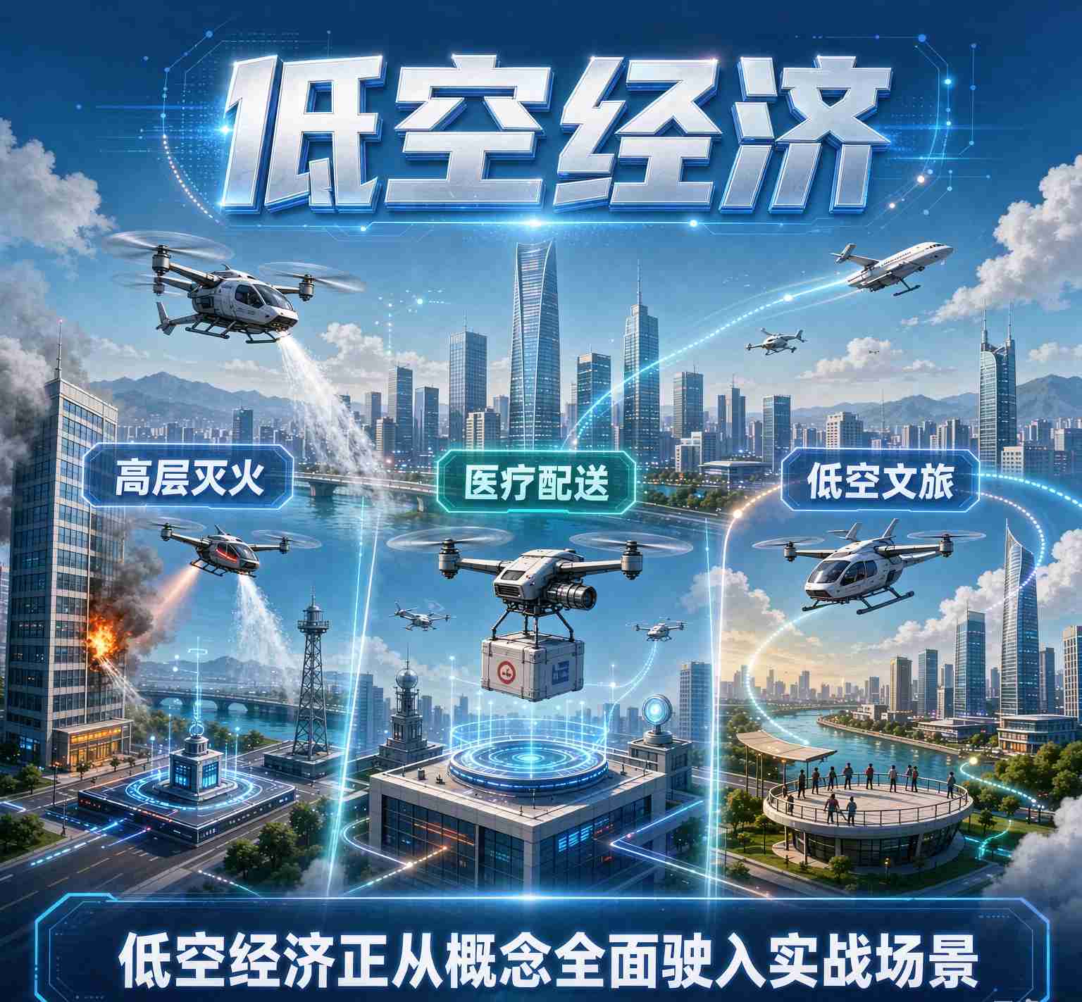 高层灭火、医疗配送、低空文旅——低空经济正从概念全面驶入实战场景(图1)