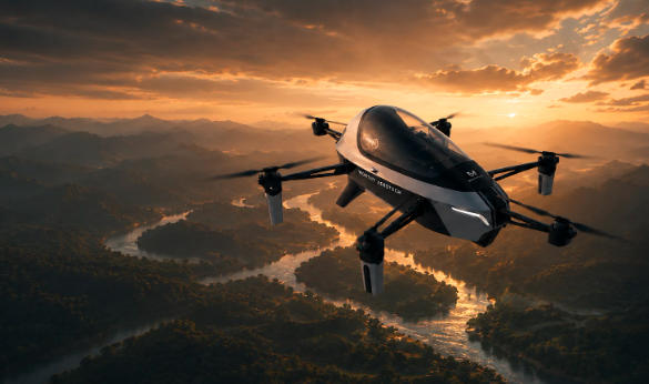 华喜空天 · 云翼 WorthyAero R1 水陆两栖单座载人垂直起降eVTOL 配置参数价格量产时间(图1)