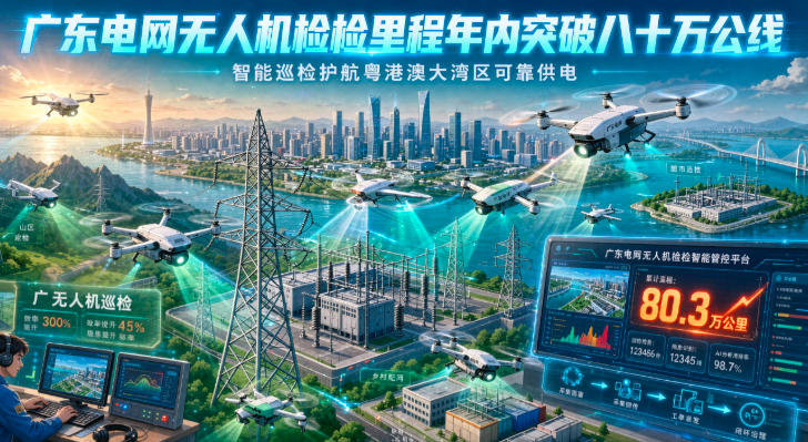 广东电网无人机巡检里程年内突破八十万公里(图1) 广东电网无人机巡检里程年内突破八十万公里(图1)