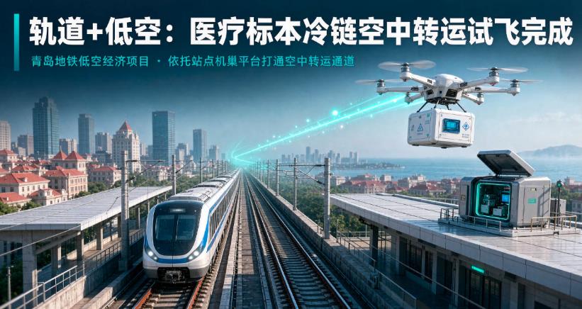 轨道+低空怎么融?青岛地铁把闲置屋顶做成了物流微枢纽(图1) 轨道+低空怎么融?青岛地铁把闲置屋顶做成了物流微枢纽(图1)