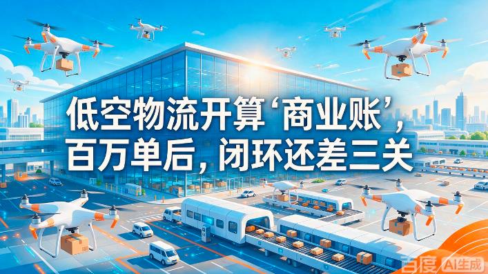 低空物流开算“商业账”,百万单后,闭环还差三关(图1) 低空物流开算“商业账”,百万单后,闭环还差三关(图1)