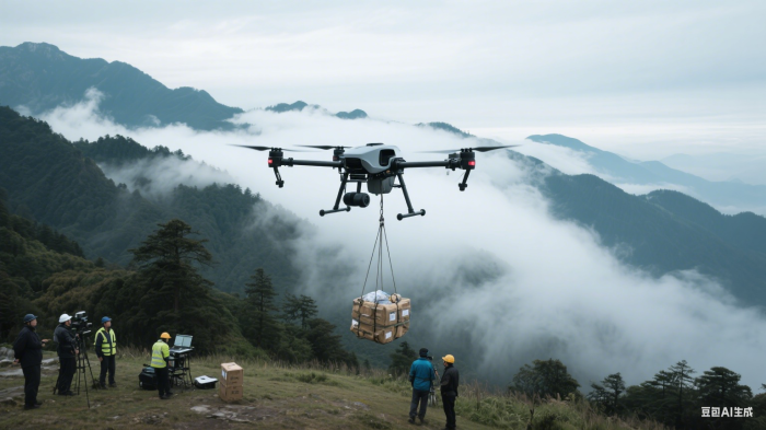 峨眉山开启"空中走廊"：无人机物流网络破解高山运输难题(图1)