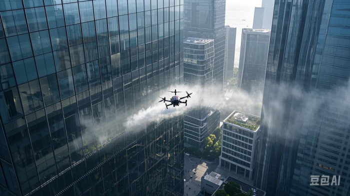 青岛试点无人机高楼保洁：每栋楼清洁效率提升 80%(图1)