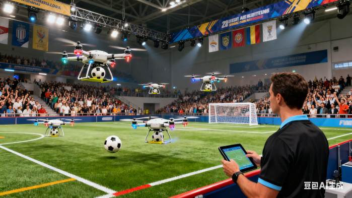 无人机也会“踢球”？上海上演未来版空中世界杯(图1)
