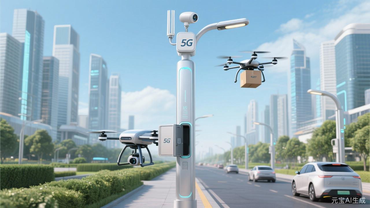 济南试点智慧灯杆+无人机库巡检模式(图1) 济南试点智慧灯杆+无人机库巡检模式(图1)